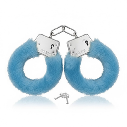 Power Escorts - BR206 - FurryCuffs - Hands – Blue, 28 cm