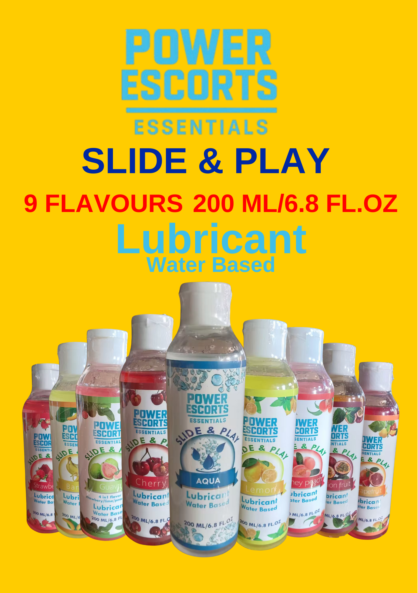 Power Escorts - DR15 - Water Based Lubricant 200ml – Slide & Play Personal Lube