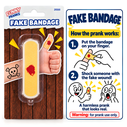 Funny Pranks - FT109 - Fake Bandage – Bloody Wound Practical Joke