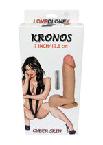 Boysoftoys - 21-00003 - Kronos - Loveclonex - Ultra Realistic Vibrator - Cyber skin feels like real - Better then Silicone - 5-7 cm thick - Suction Cup - Wired Remote - Flesh - 7 inch / 17,5 cm