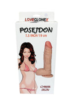 Bossoftoy - 21-00008 - Posejdon - LOVECLONEX  - 7,5 inch /21 cm - Cyberskin realistic Dildo - dia 4 cm - super flexible