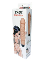 Boysoftoys 21-00018 - Eros Love clone X Realistic Vibrator - super flexible Cyberskin material - big size 20 cm  - 8 Inch - flesh colour - Fat boy 4 cm Dia