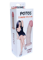 Bossoftoys Potos Ultra Realistic Dildo - Love clone X - 21-00027 - Cyber skin feels like real - Better then Silicone - 4,8 cm thick - Suction Cup - Flesh - 7 inch / 17,5 cm