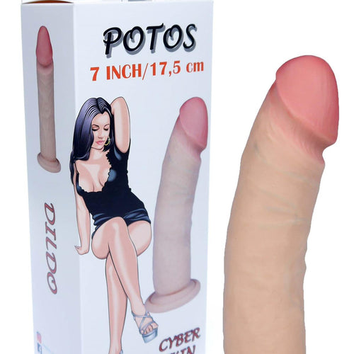 Boysoftoys Potos Ultra Realistic Dildo - Love clone X - 21-00027 - Cyber skin feels like real - Better then Silicone - 4,8 cm thick - Suction Cup - Flesh - 7 inch / 17,5 cm