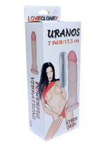 Boysoftoys - 21-00031 - Uranos - Loveclonex - Ultra Realistic Vibrator - Ultra Realistic Vibrator - Cyber skin feels like real - Better then Silicone - 5-7 cm thick - Suction Cup - Wired Remote - Flesh - 7 inch / 17.5 cm