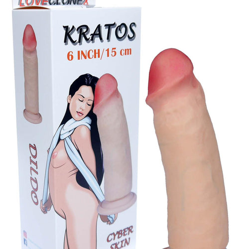 Boysoftoys Kratos Loveclonex Ultra Realistic Dildo - Cyber skin feels like real - 21-00032 - 4,8 cm thick - Suction Cup - 6 inch / 15 cm