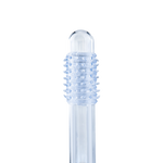 Power Escorts - BR338 - Textured Penis Sleeves – 2-Pack Clear Blue