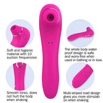 Bossoftoys- 22-00013 - Air Pressure Vibrator - Waterproof - Air Sucker - Oral Sucker -Big Size - Clitoral Stimulator/Massager - Stylish - 10 Modes - Rechargeable - Pink