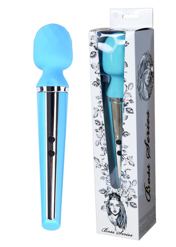 Boysoftoys - 22-00020 - Genius Luxury Wand massager - 10 Function - 31,5 cm - Blue with rose gold - Rechargeable - Colour window box