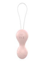 Boysoftoys - 22-00026 - Vibrating Kegel Balls - Silicone - flesh colour - total length 8 cm -  dia 3/3,5 cm - 10 function Remote Control - Rechargeable - colour windowbox