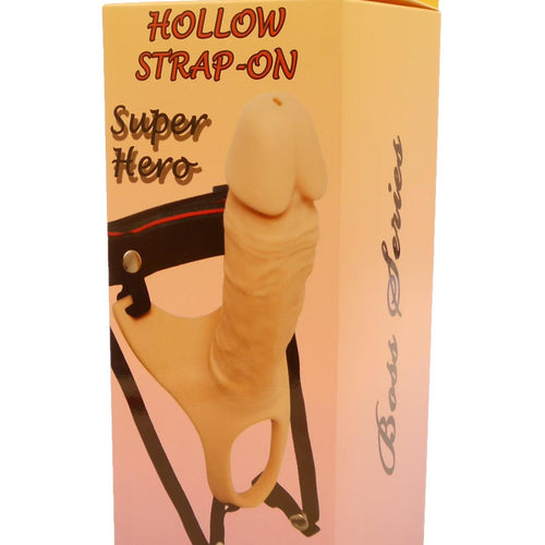 Boysoftoys Hollow strap on - Super Hero - Silicone - Dick length 16,5 cm - dia 4,5 cm - total length 24,5 cm - 22-00028