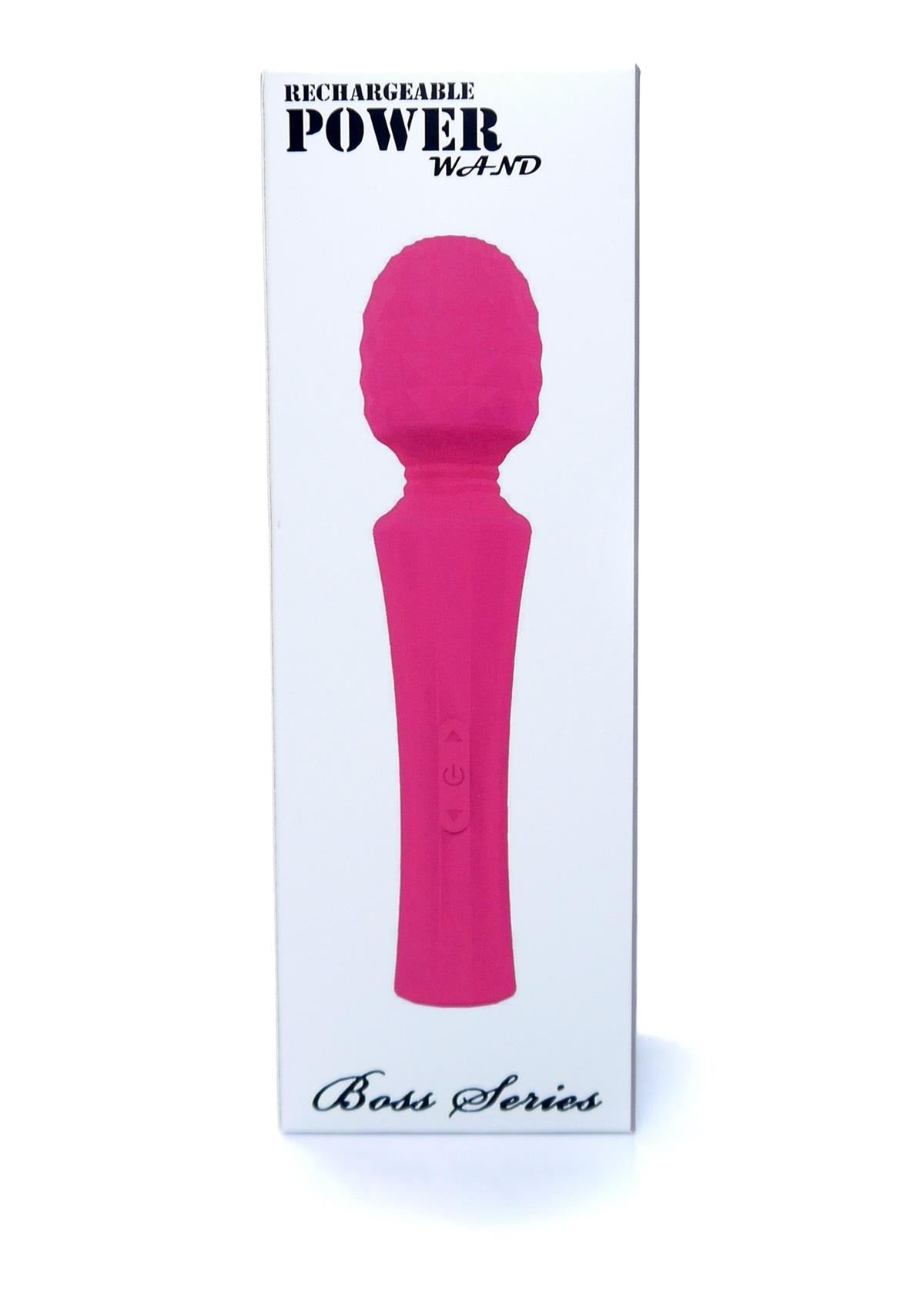 Bossoftoys - 22-00029 - Power wand Massager - Rechargeable - Silicone - 10 Function - Pink - Colour Box