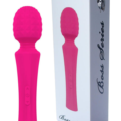 Boysoftoys - 22-00029 - Power wand Massager - Rechargeable - Silicone - 10 Function - Pink - Colour Box