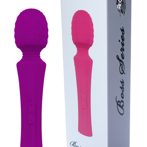 Boysoftoys - 22-00030 - Power wand Massager - Rechargeable - Silicone - 10 Function - Purple - Colour Box