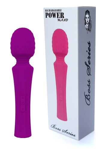 Boysoftoys - 22-00030 - Power wand Massager - Rechargeable - Silicone - 10 Function - Purple - Colour Box