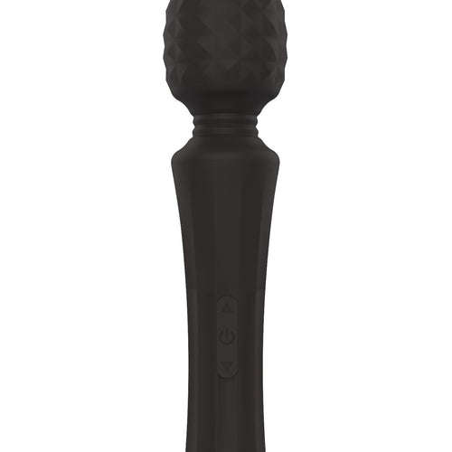 Boysoftoys - 22-00031 - Power wand Massager - Rechargeable - Silicone - 10 Function - Black- Colour Box
