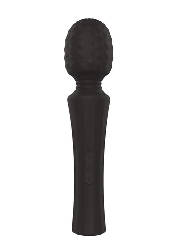 Boysoftoys - 22-00031 - Power wand Massager - Rechargeable - Silicone - 10 Function - Black- Colour Box