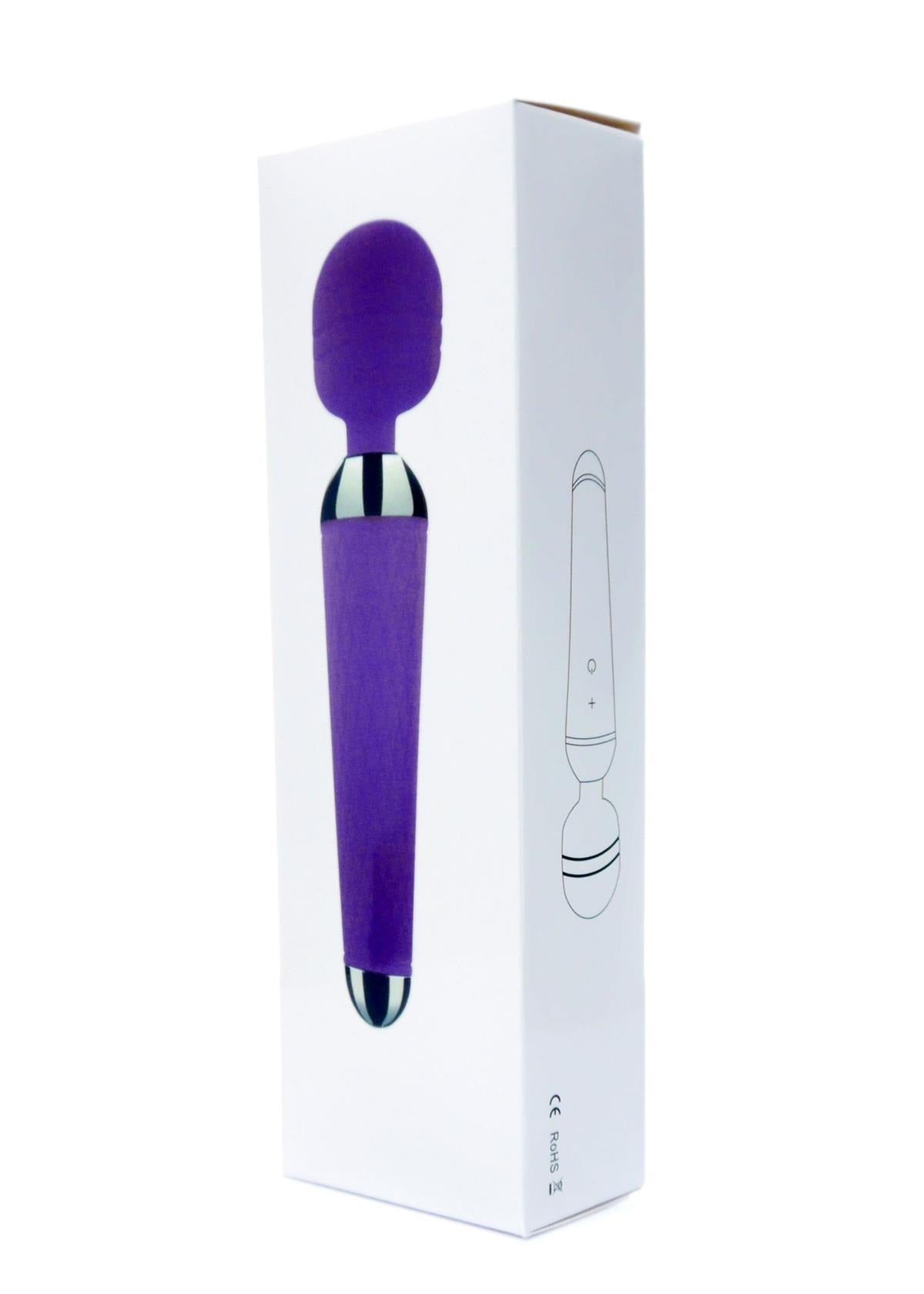 Bossoftoys - 22-00035 - Power Wand massager - Silicone Massager Purple USB - 16 Functions - USB rechargeable