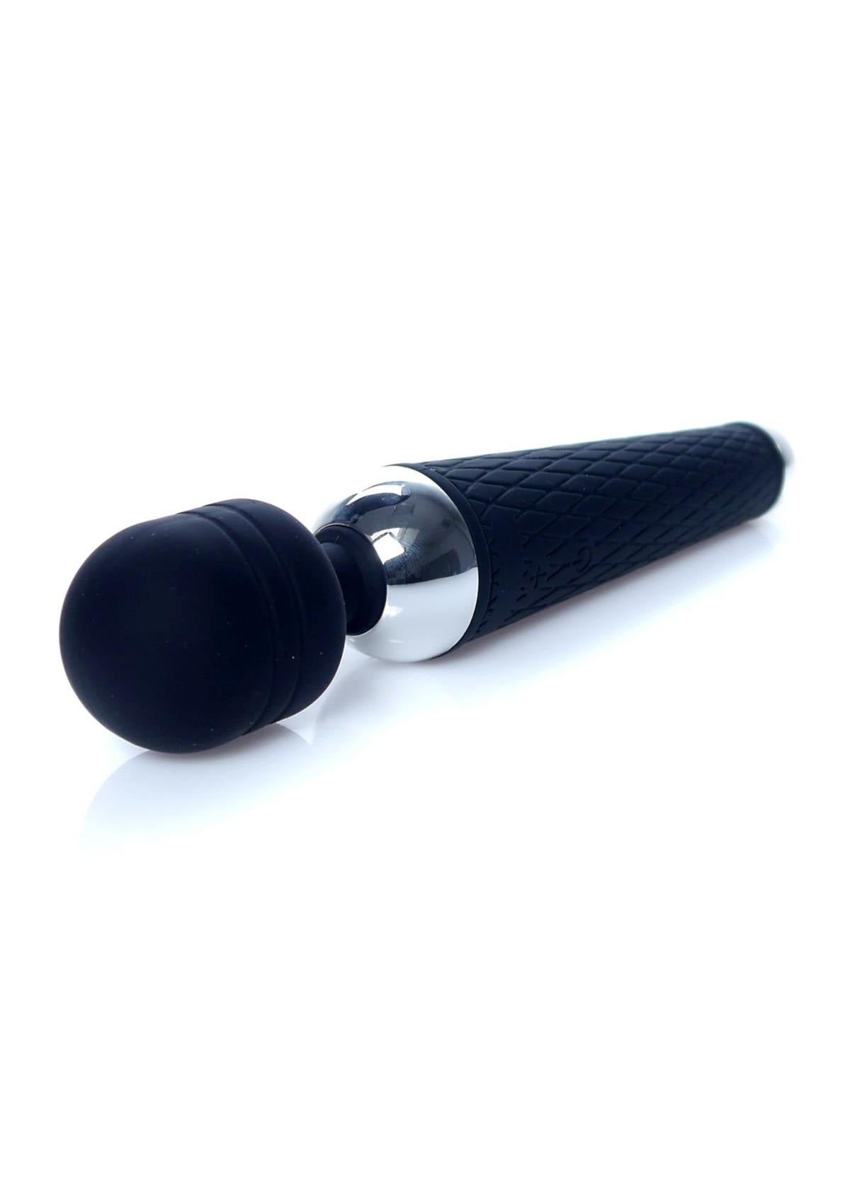 Bossoftoys - 22-00037 - Power Wand massager - Silicone Massager Black USB - 16 Functions - USB rechargeable