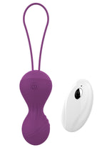 Boysoftoys Silicone Kegal Ball Vibrator - Purple - 10 Functions - Remote Rechargeable - 22-00038