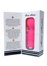 Boysoftoys - 22-00039 - Mini Massager vibrator - 20 Functions - Silicone - 11 cm -  dia 3,7 cm - Rechargeable - attractive Colour windowbox - Pink