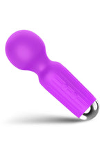 Boysoftoys - 22-00040 - Mini Massager vibrator - 20 Functions - Silicone - 11 cm -  dia 3,7 cm - Rechargeable - attractive Colour windowbox - Purple