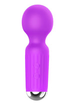 Boysoftoys - 22-00040 - Mini Massager vibrator - 20 Functions - Silicone - 11 cm -  dia 3,7 cm - Rechargeable - attractive Colour windowbox - Purple