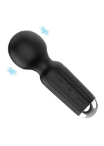 Boysoftoys - 22-00042 - Mini Massager vibrator - 20 Functions - Silicone - 11 cm -  dia 3,7 cm - Rechargeable - attractive Colour windowbox - Black
