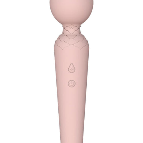 Boysoftoys - 22-00052 - Power wand Massager vibrator - 10 Functions - Silicone - 19,5 cm -  dia 4 cm - Rechargeable - attractive Colour windowbox - Flesh