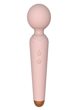 Boysoftoys - 22-00052 - Power wand Massager vibrator - 10 Functions - Silicone - 19,5 cm -  dia 4 cm - Rechargeable - attractive Colour windowbox - Flesh
