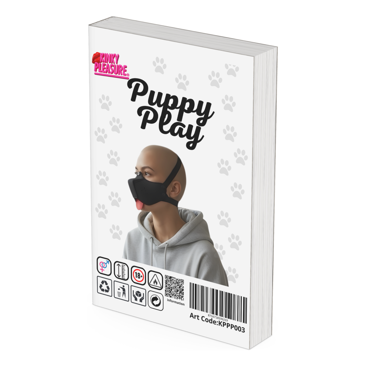 Kinky Pleasure – KPPP003 – Puppy Play Dog Mask – Smaller Size – Black Edition