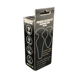 Power Escorts - BR135 - Diamond King - Silicone Butt Plug - Black - 7 Colours - 3 Sizes