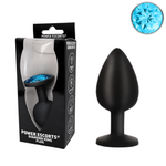 Power Escorts - BR135 - Diamond King - Silicone Butt Plug - Black - 7 Colours - 3 Sizes