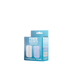 Power Escorts - BR338 - Textured Penis Sleeves – 2-Pack Clear Blue