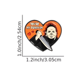 Kinky Pleasure – KPB090 – Metal Pin - You're My Pumpkin - Slasher Love in Orange & Black