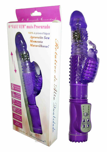 Boysoftoys  Rotating & Up & Down Rabbit - 36 Function - Big size 24 ,5 cm - Purple - Tarzan - 26-00103