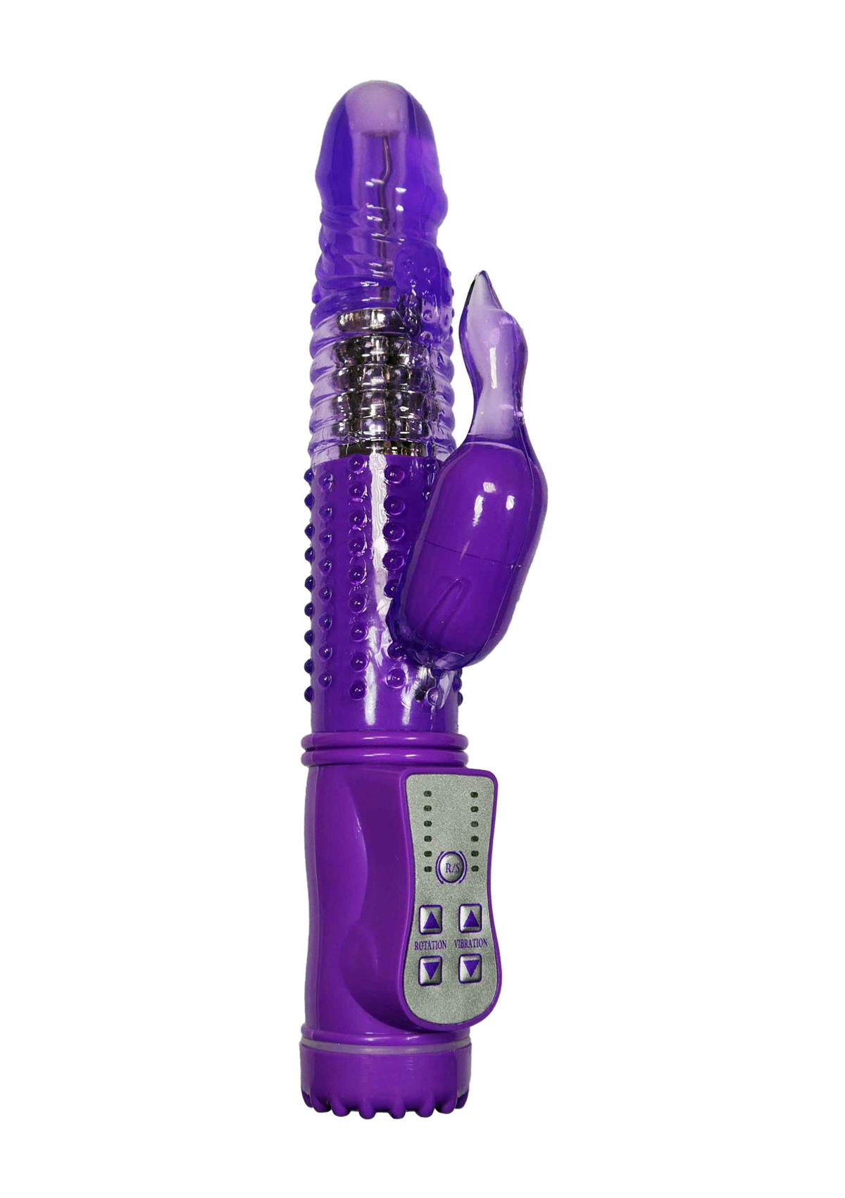 Bossoftoys - 26-00101 - Big - Powerful - Purple - Tarzan - Rabbit - 36 Function - Gus Vibrator - 22 cm - 8,7" - colour window box