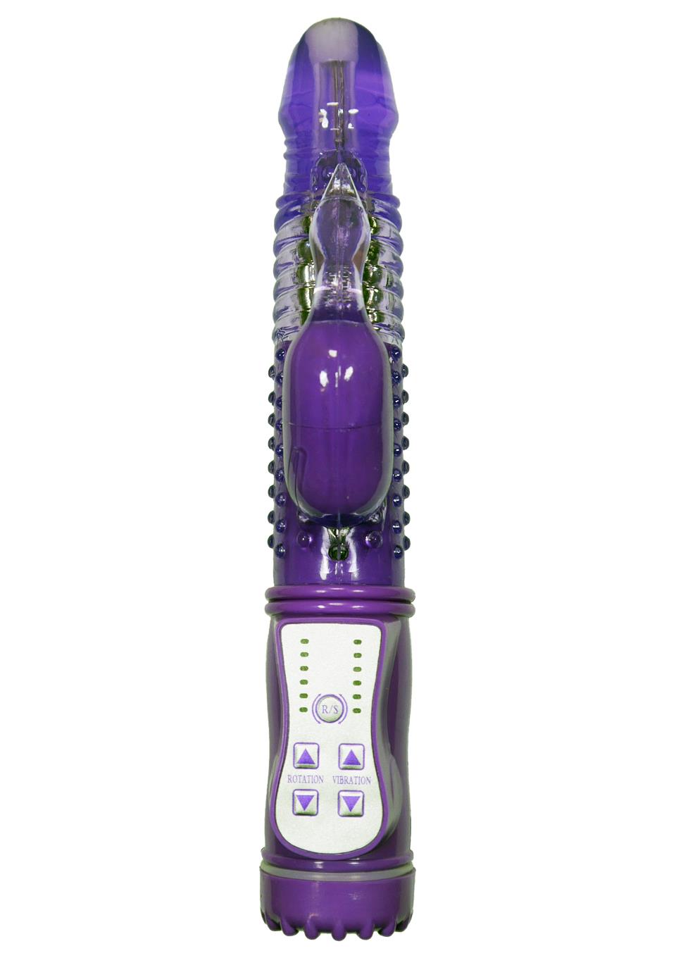 Bossoftoys - 26-00101 - Big - Powerful - Purple - Tarzan - Rabbit - 36 Function - Gus Vibrator - 22 cm - 8,7" - colour window box