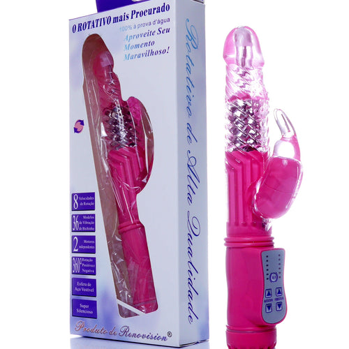 Boysoftoys -  26-00104 - Big - Powerful - Pink - Tarzan - Rabbit - Vibrator - 22cm - 8,7"