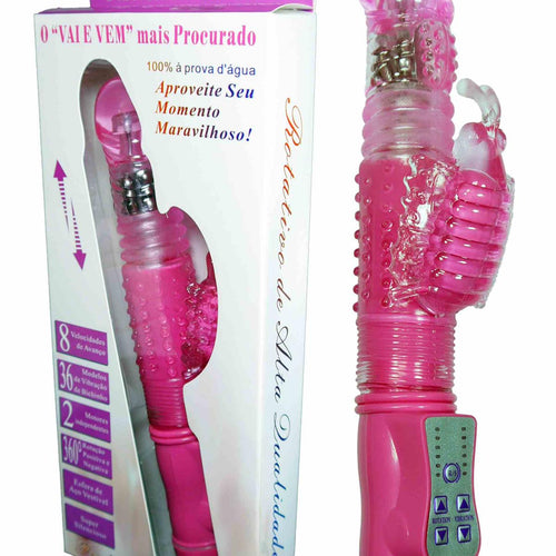 Boysoftoys - 26-00102 - Up & Down Rabbit - Rotatin - Big size 24 ,5 cm - Powerful Pink Tarzan - 36  function