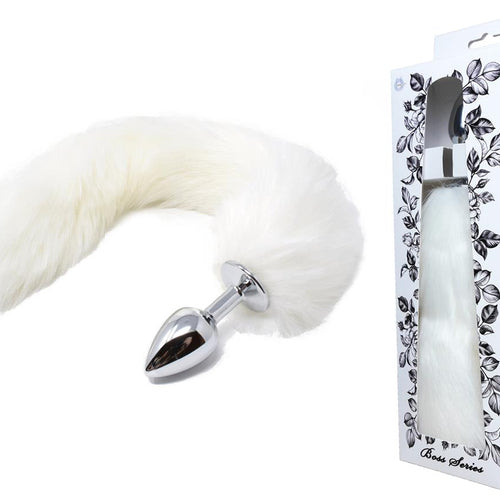 Boysoftoys - 26-00112 - Plug with white fox tail - 45 cm - big size