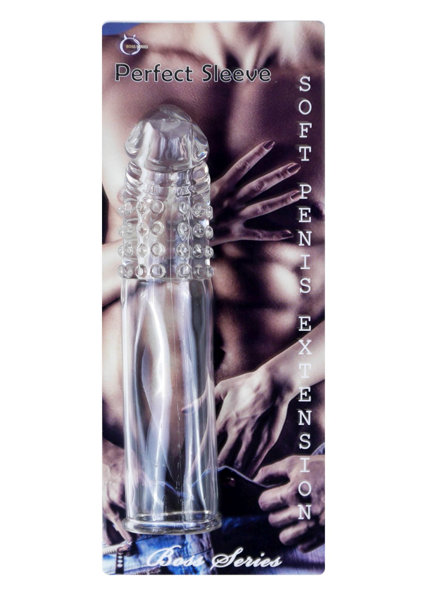 Bossoftoys - 26-00150 - Penis extender - flexibel Gel - Penis Sleeve Clear - Lenght 13,5 cm - clear box