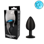 Power Escorts - BR135 - Diamond King - Silicone Butt Plug - Black - 7 Colours - 3 Sizes