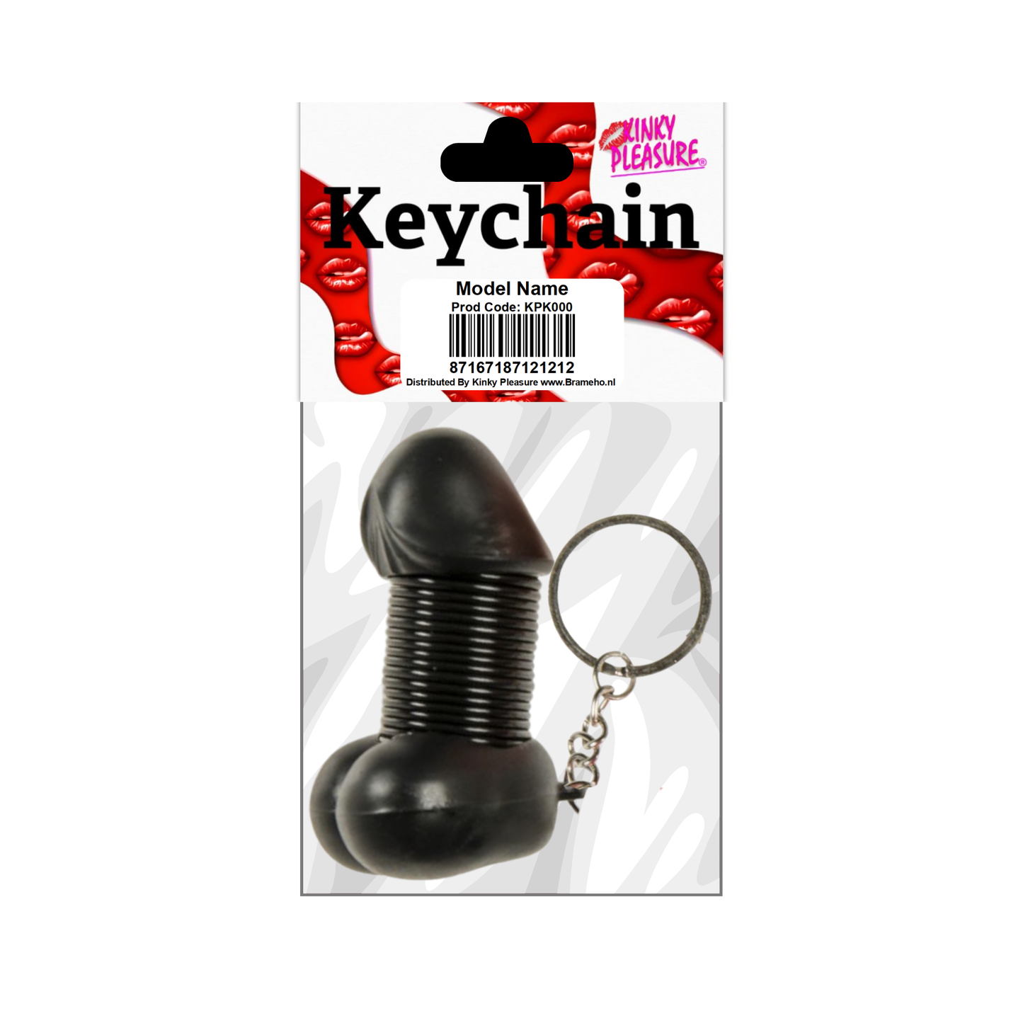 Kinky Pleasure - KPK025 - Keychain - Stretch Penis - Black