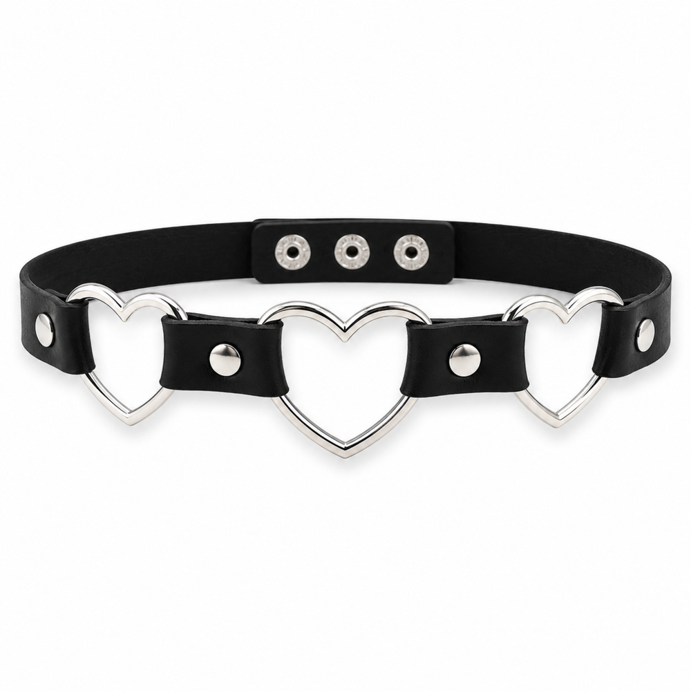 Kinky Pleasure - T190 - Choker 3 Hearts