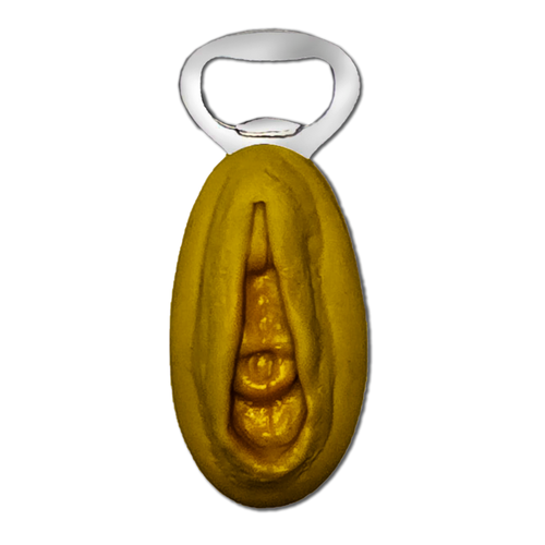 Kinky Pleasure - DS060 - Bottle Opener – Yellow Vulva Design