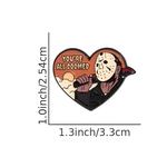 Kinky Pleasure – KPB092 – Metal Pin - You're All Doomed – Slasher Sunset Heart