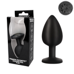 Power Escorts - BR135 - Diamond King - Silicone Butt Plug - Black - 7 Colours - 3 Sizes