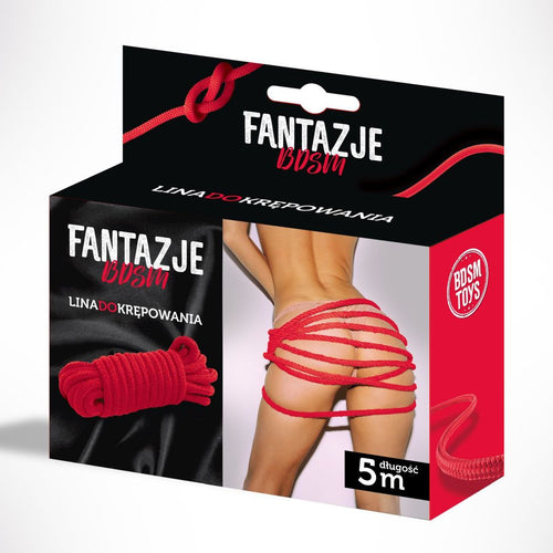 Boysoftoys - Fantazje - Red - Bondage Rope - BDSM rope - 5 Meter - 29-00115