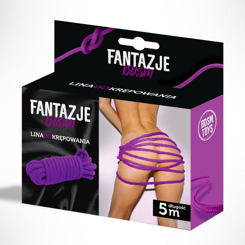 Boysoftoys - Fantazje - Purple - Bondage Rope - BDSM rope - 5 Meter - 29-00116